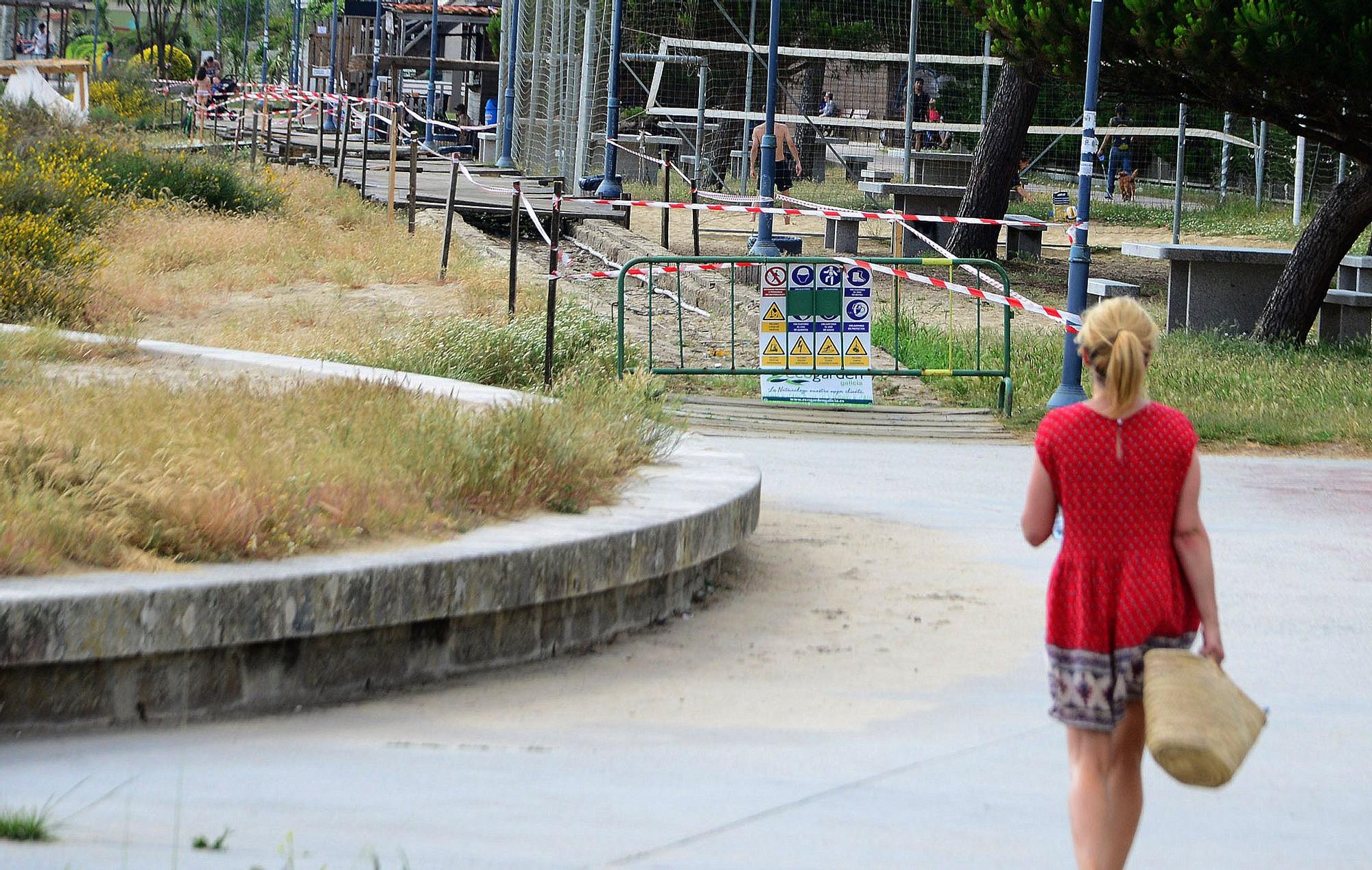 Comienza el cambio del paseo de Rodeira, en Cangas