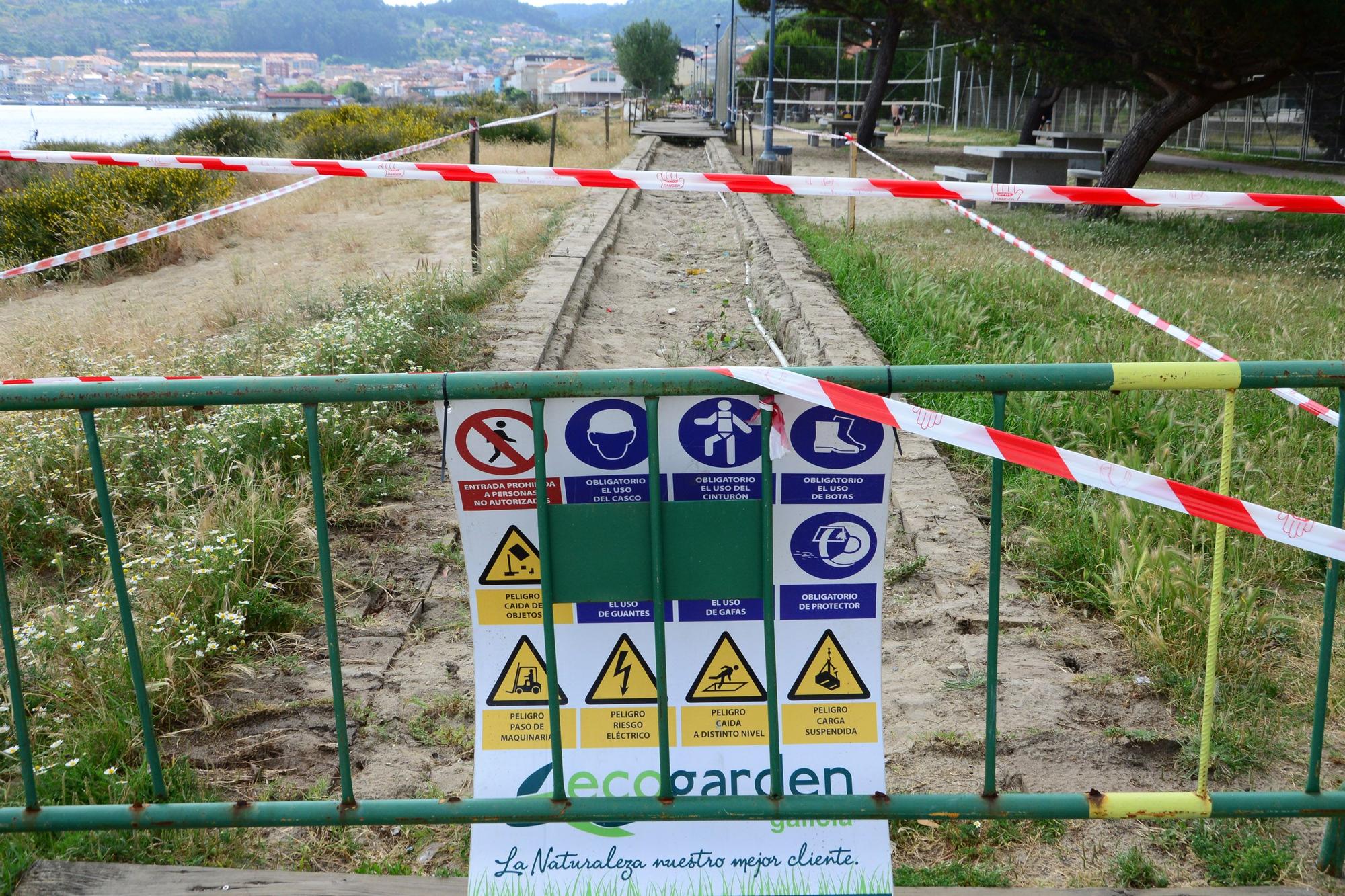 Comienza el cambio del paseo de Rodeira, en Cangas