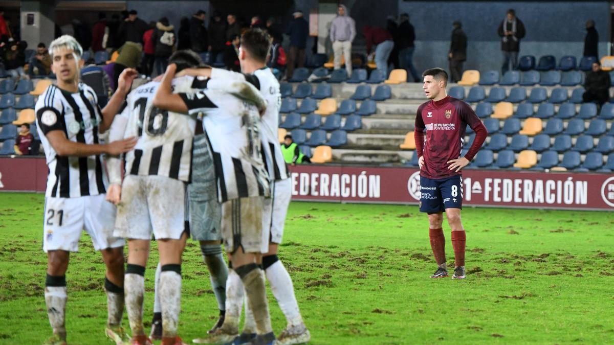 Brais Abelenda, en el partido en Pasarón entre el Pontevedra y el Badajoz.