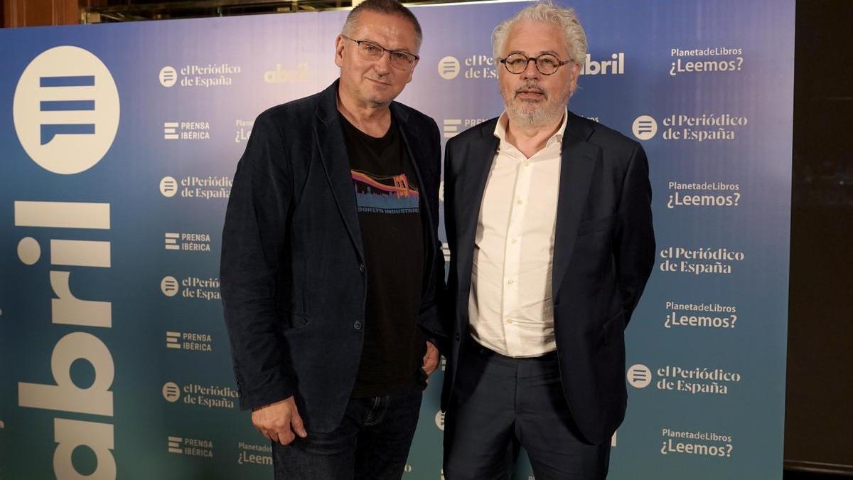 Gueorgui Gospodínov, escritor y premio Booker, y Alex Sàlmon, director de 'Abril'.