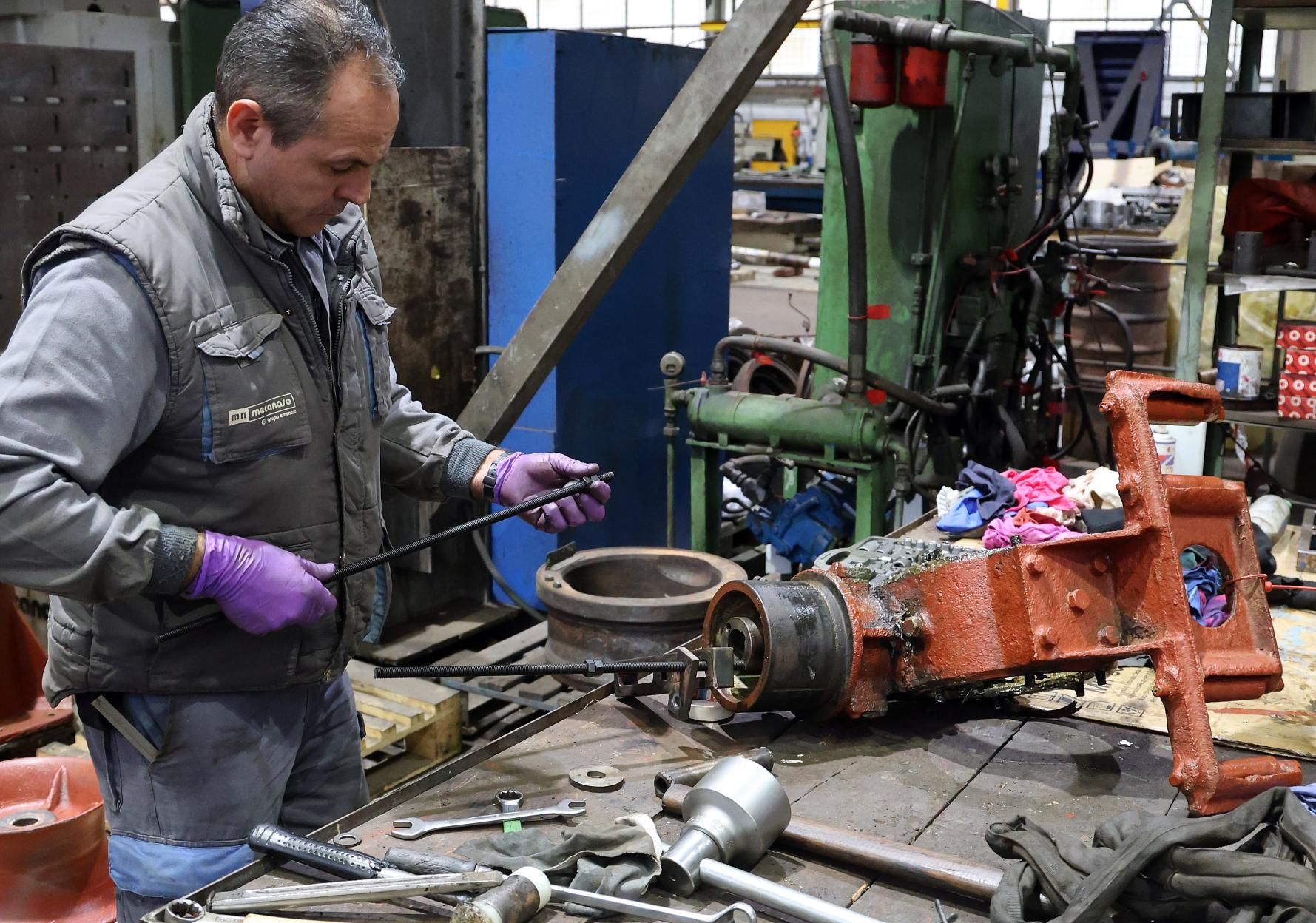 El muelle de reparaciones de Mecanasa, en Bouzas