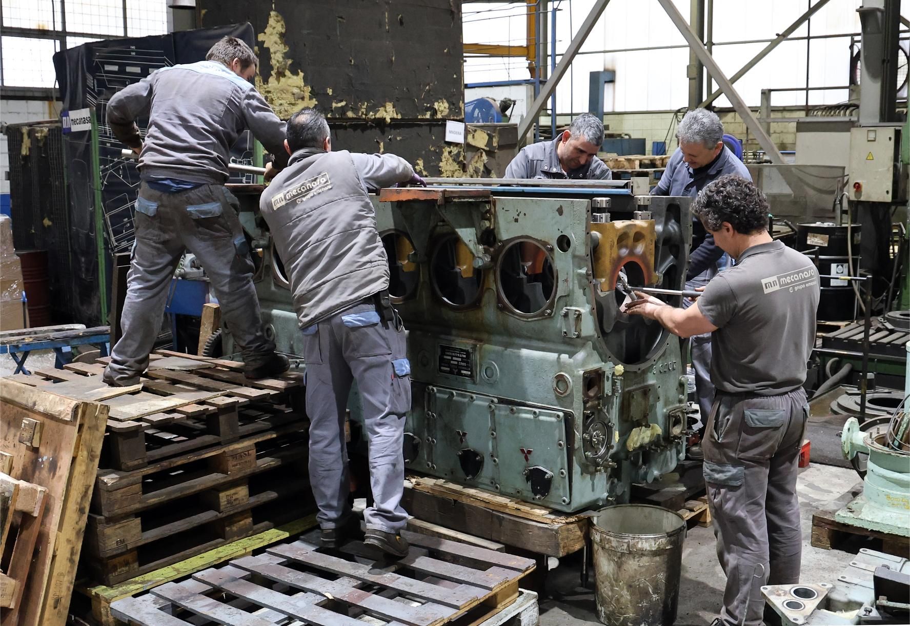 El muelle de reparaciones de Mecanasa, en Bouzas