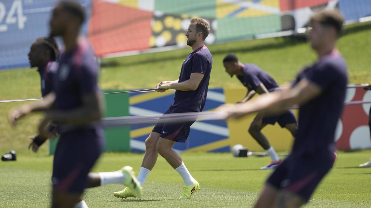 Harry Kane, en la sesión preparatoria de Blankenhain, donde reside Inglaterra.