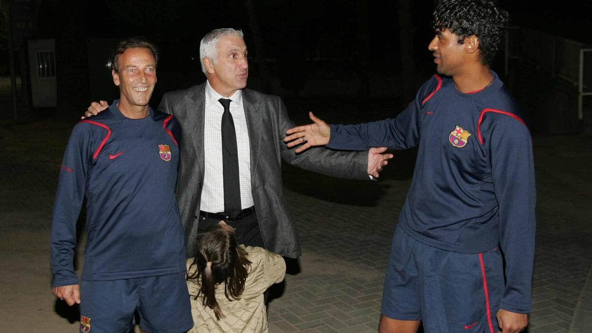 Neeskens, Krankl y Rijkaard, en una visita del exdelantero austriaco en 2006.