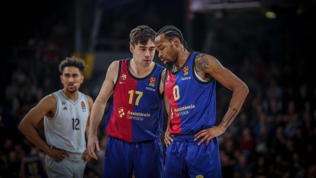 Juan Núñez y Kevin Punter, durante el primer cuarto del duelo ante París.