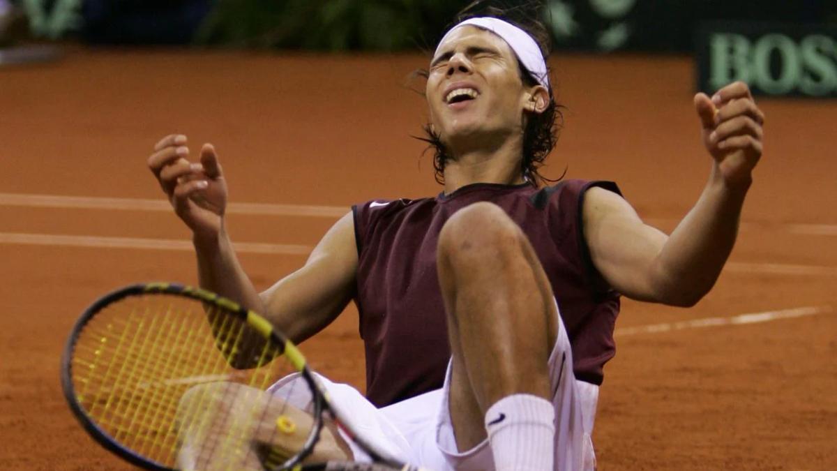 Nadal maravilló a España y al mundo por primera vez en La Cartúja, en la final de la Davis 2004