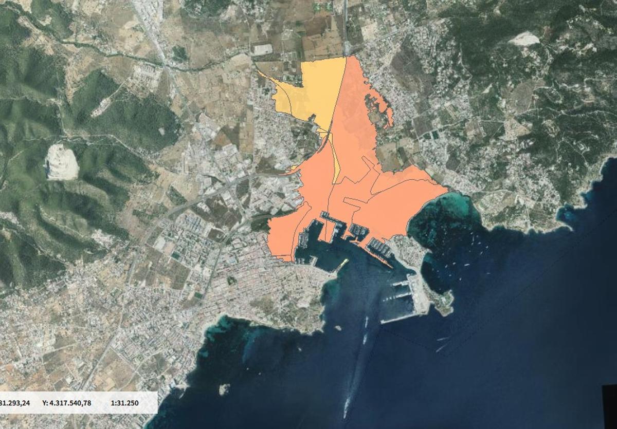 La ciudad de Ibiza, muy afectada por zona inundable