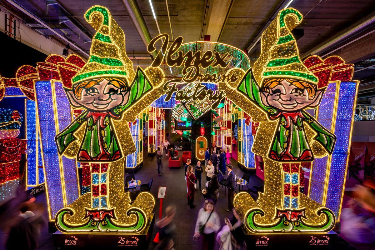 Uno de los nuevos adornos gigantes de las luces de Navidad de Vigo.