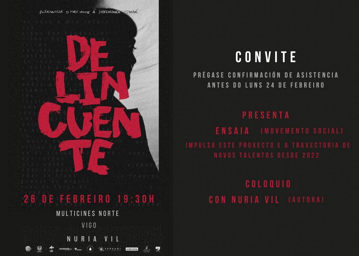 Presentación del corto «Delincuente»