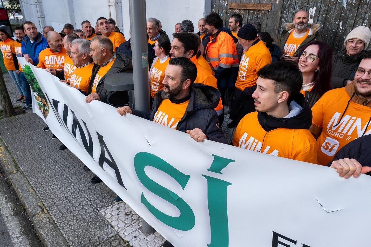 Imagen de la concentración ante el Parlamento de Galicia.